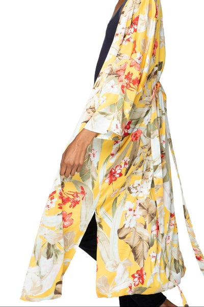 Subtle Luxury Robe Bed to Brunch Kimono Robe in Golden Hour Print