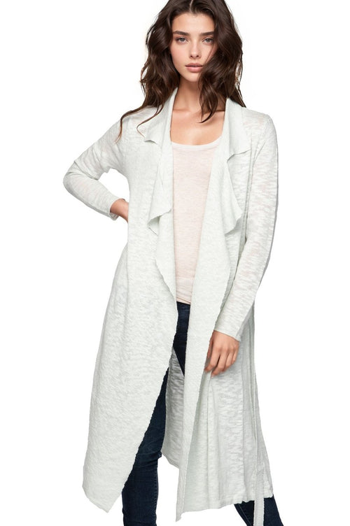 Subtle Luxury Robe Duster Season-less Sweater Knit Robe / S/M / Mint Season-less Chic Sweater Knit Long Cardigan Robe