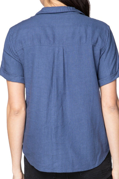 Subtle Luxury Shirts Anne Short Sleeve Linen Cotton Blend Short Sleeve Shirt