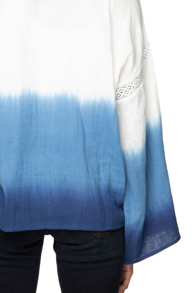 Subtle Luxury Shirts Isabella Blouse in Double Gauze with Embroidery detail