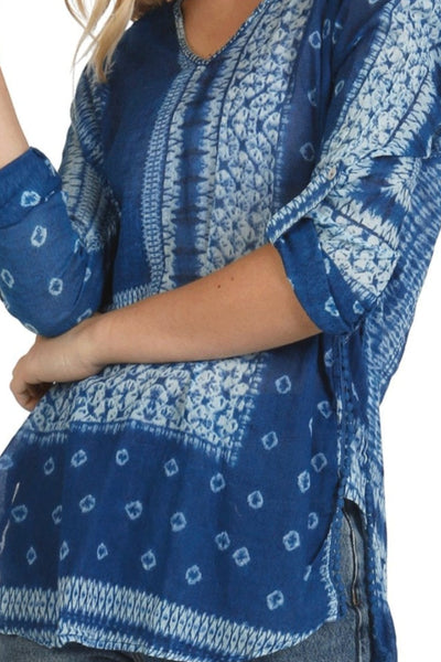 Subtle Luxury Shirts S/M / TD-Shibori Odette Hoodie in Pigment Dip Dye and Shibori print