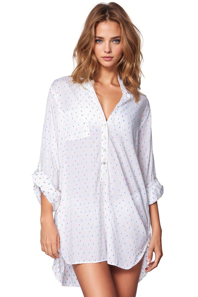 Subtle Luxury Shirts XS/S / Confetti Dot / 100% Cotton Boyfriend Shirt in Cotton Novelty Fabrics