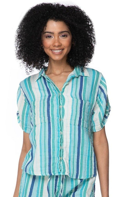 Double Gauze Unforgettable Shirt in Pacific