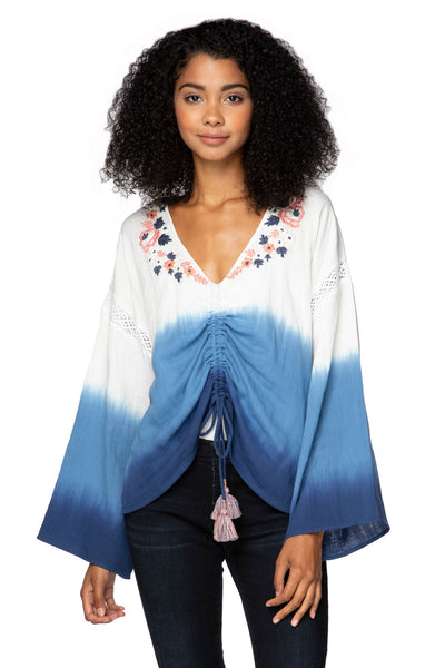 Subtle Luxury Shirts XS/S / Ombre / 100% Cotton Isabella Blouse in Double Gauze with Embroidery detail