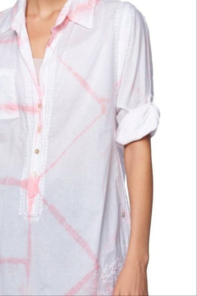 Subtle Luxury Shirts XS/S / Starfish Pink / 100% Cotton Boyfriend Shirt in Cotton Novelty Fabrics