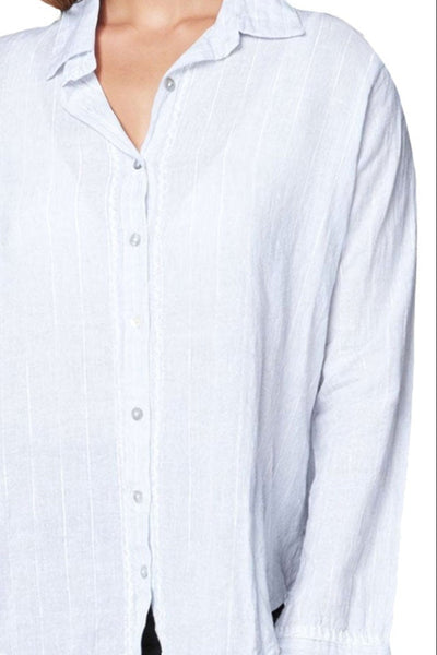 Subtle Luxury Shirts XS/S / Stripe / 100% Cotton Everyday Button Down in Cotton Shirting - Stripe w/Lurex
