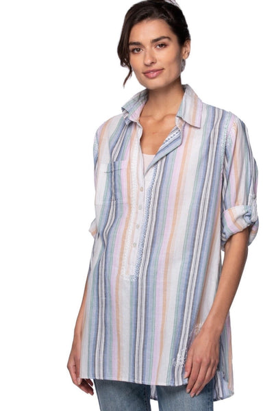 Subtle Luxury Shirts XS/S / Sun Rays / 100% Cotton Boyfriend Shirt in Cotton Novelty Fabrics