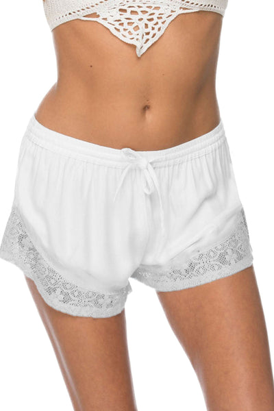Subtle Luxury Shorts Lace Embroidery Short / S/M / Pebble Dip Dye Lace Accent Embroidery Short