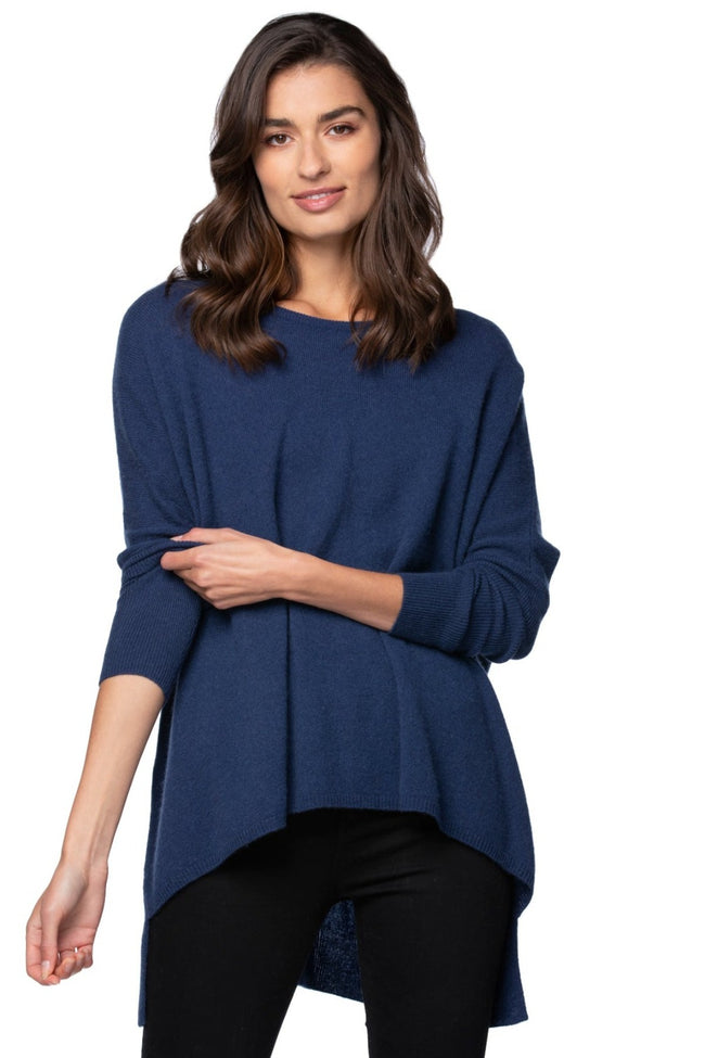 Subtle Luxury Sweater Cashmere Loose & Easy Crew Sweater / XS/S / Sapphire 100% Cashmere Loose & Easy Crew Sweater-Almost Gone!