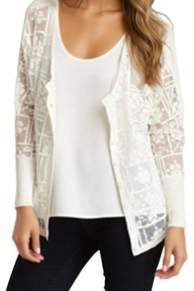 Subtle Luxury Sweater Mixed Media | Crew to V Neck Reversible Sweater in Froth