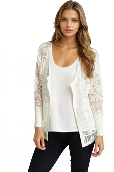 Subtle Luxury Sweater Mixed Media | Crew to V Neck Reversible Sweater in Froth