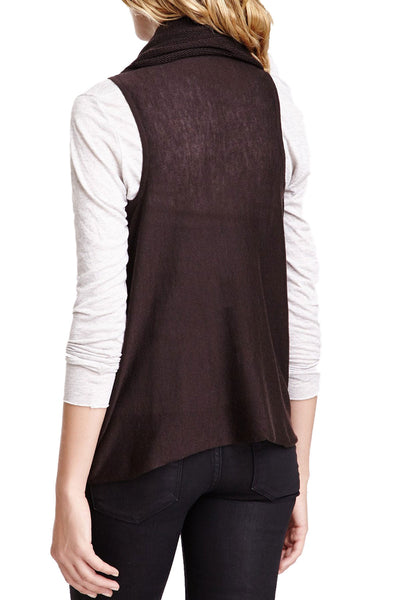 Subtle Luxury Sweater S/M / Truffle Tencil Cashmere 3-way Drape Vest in Truffle