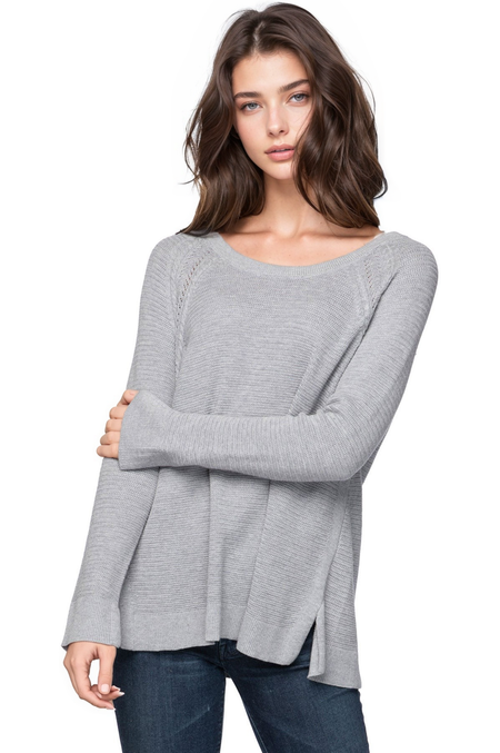 Zen Elaine Contrast Cuffed Hoodie Sweater