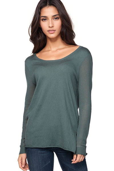 Subtle Luxury Sweater XS/S / Forest / Zen Blend Zen Blend Annie Crew Neck Fine Gauge Sweater