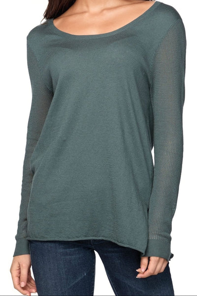 Subtle Luxury Sweater XS/S / Forest / Zen Blend Zen Blend Annie Crew Neck Fine Gauge Sweater