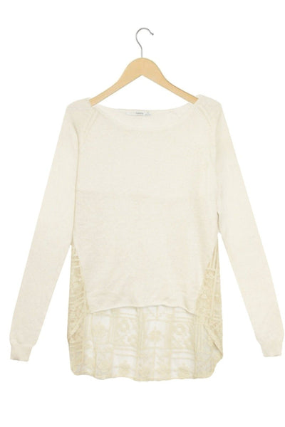 Subtle Luxury Sweater XS/S / Froth Almost Vintage Mixed Media | Cross Stitch Embroidery Sweater