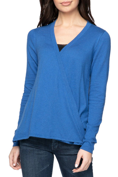 Subtle Luxury Sweater XS/S / Mykonos Effortless Chiffon Panel Back Sweater Knit Cardigan