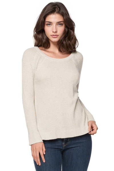 Subtle Luxury Sweater XS/S / Oats / Zen Blend Zen Blend Stephanie Thermal Stitch Crew Sweater