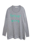 Subtle Luxury Sweater XS/S / Smoke-Turq / Forever Young Jane Drop Shoulder Crew 