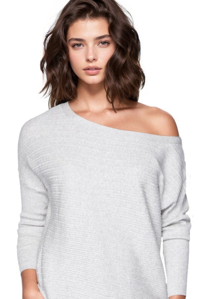 Subtle Luxury Sweater XS/S / Surf / Zen Blend Zen Jess Off Shoulder Spring Sweater