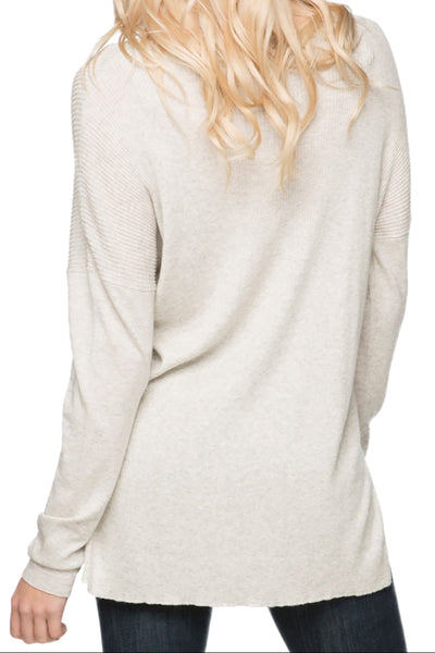 Subtle Luxury Sweater Zen Blend Emma Textured V-neck Pullover Sweater