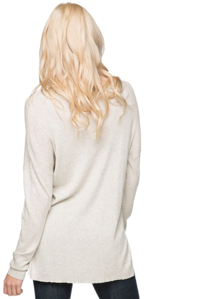 Subtle Luxury Sweater Zen Blend Emma Textured V-neck Pullover Sweater