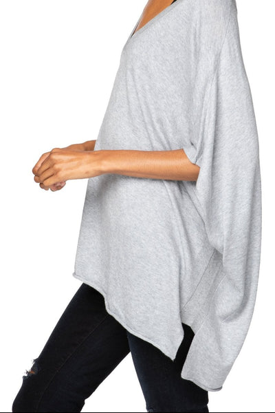 Subtle Luxury Sweater Zen Blend Luisa V-Neck Sweater Knit Poncho