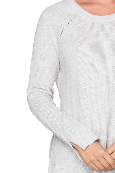 Subtle Luxury Sweater Zen Blend Stephanie Thermal Stitch Crew Sweater