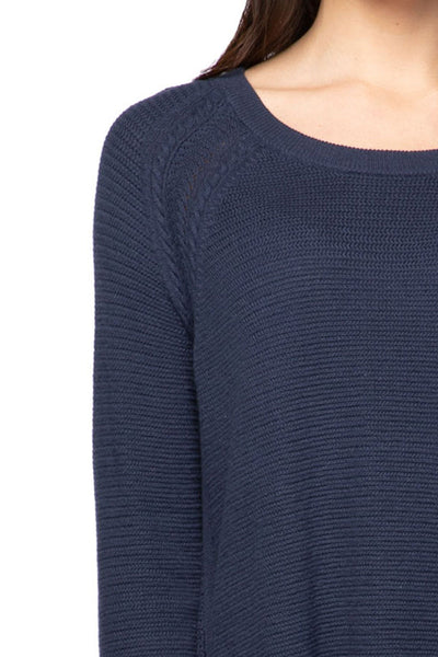 Subtle Luxury Sweater Zen Blend Stephanie Thermal Stitch Crew Sweater