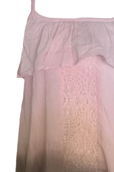 Subtle Luxury Top Almost Vintage - Isabelle Washed Cotton Gauze Dip Dye and Solid Camisole Tank