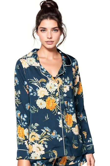 Bed to Brunch Piper Shirt | Summer Bloom Print | Subtle Luxury