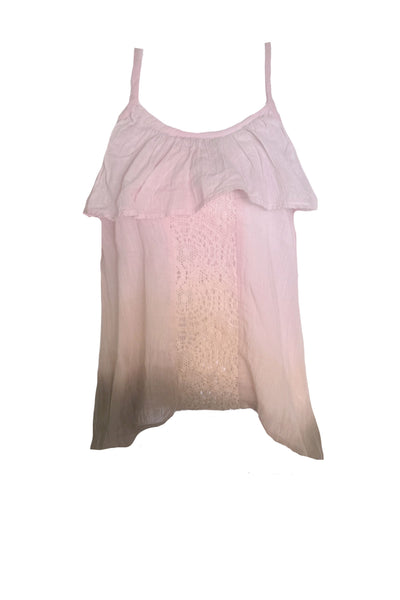 Subtle Luxury Top Isabelle Tank / XS/S / Desert Sun Dip Dye Almost Vintage - Isabelle Washed Cotton Gauze Dip Dye and Solid Camisole Tank