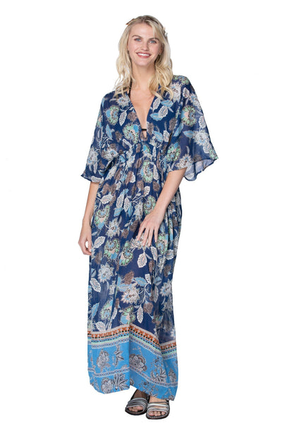 The Oasis Print Maxi Sundress Coverup - Subtle Luxury
