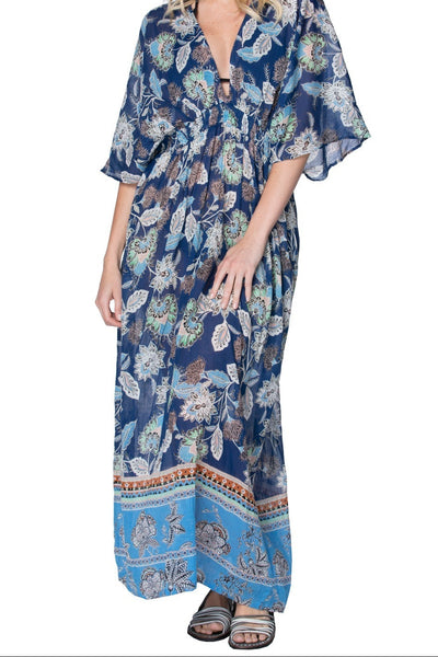 The Oasis Print Maxi Sundress Coverup - Subtle Luxury