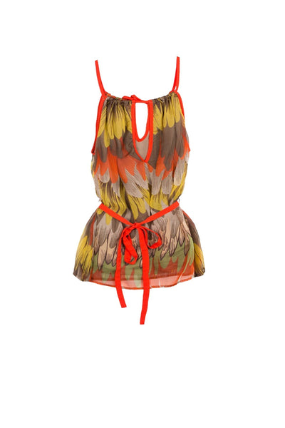 Tie Back Halter Top in Silk Prints - Subtle Luxury