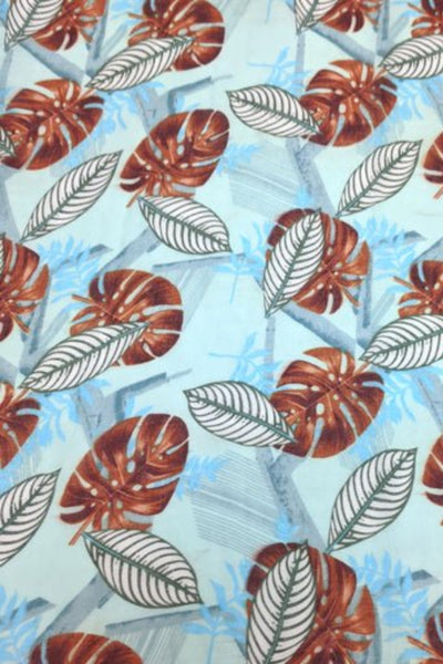 Tiki Hut MInt Coco Print Scarf Wrap Sarong - Subtle Luxury