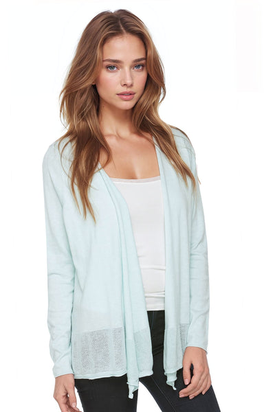 Zen Blend Cardigan S/M / Mist Linger or Lounge Zen Blend Open Neck Cardigan: Effortless Comfort, Breezy Style on Sale Now