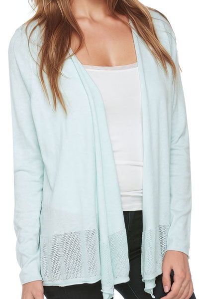 Zen Blend Cardigan S/M / Mist Linger or Lounge Zen Blend Open Neck Cardigan: Effortless Comfort, Breezy Style on Sale Now