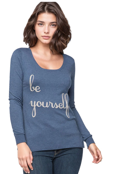 Zen Blend Crewneck Sweater with Stitched Embroidery - Subtle Luxury
