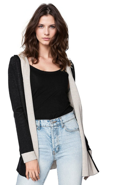 Zen Blend Hoodie S/M / Black-Oatmeal Zen Blend Cabana Reversible Hoodie Sweater