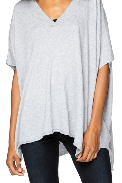 Zen Blend Luisa V - Neck Sweater Knit Poncho - Subtle Luxury