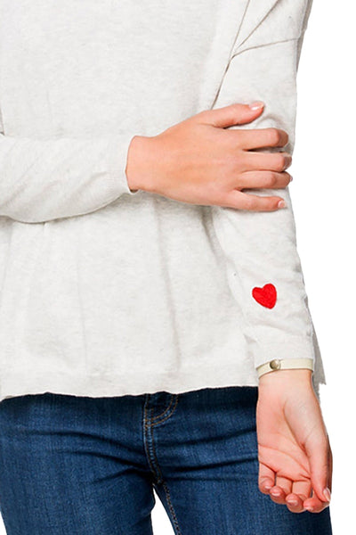 Zen Blend Sweater XS/S / Heart embroidery-Surf Zen Deep V Pullover Sweater Knit