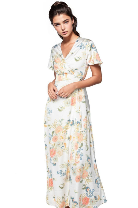 Bold Fern Print | Maxi Wrap Dress