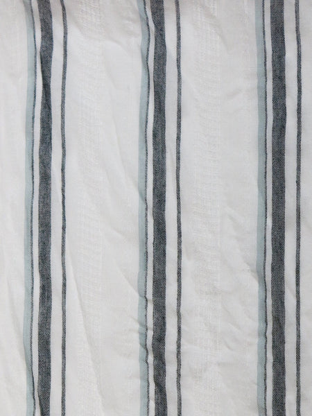 Spun Scarves Scarf Stripe & Needle Jacquard Scarf in White / White Stripe & Needle Jacquard Scarf Wrap
