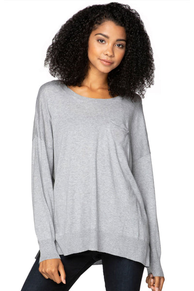 Subtle Luxury Sweater XS/S / Smoke / N/A Patricia Pocket Pullover Sweater in Super Soft Zen Blend