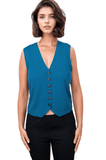 100% Cashmere Boyfriend Button Vest Sweater Knit - Subtle Luxury