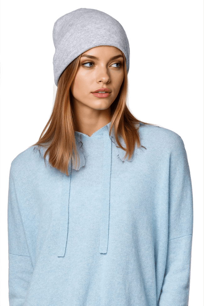 100% Cashmere Knit Double Layer Beanie Hat - Subtle Luxury