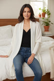 100% Cashmere Cocoon Shawl Sweater Jacket | Ivory