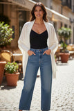 100% Cashmere Cocoon Shawl Sweater Jacket | lvory 3