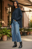 100% Cashmere Loose & Easy Crewneck Favorite Sweater majorica blue i